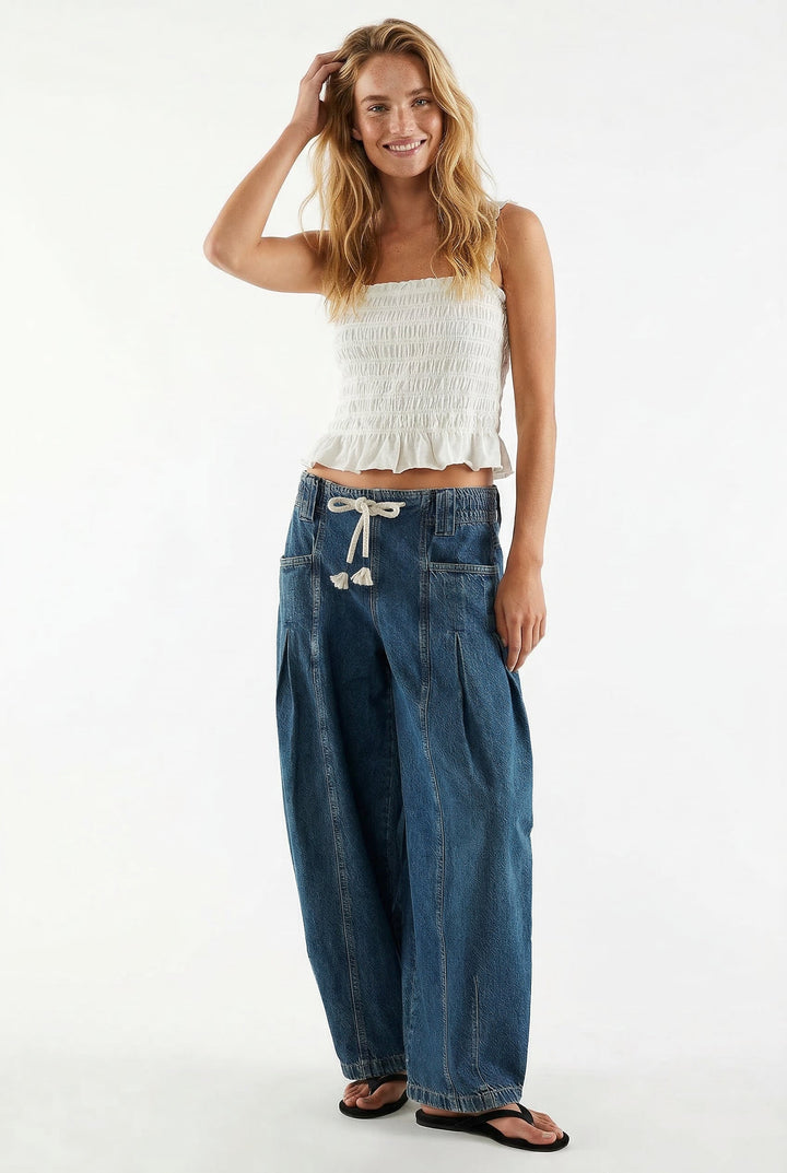 Auren Drawstring Denim Trousers