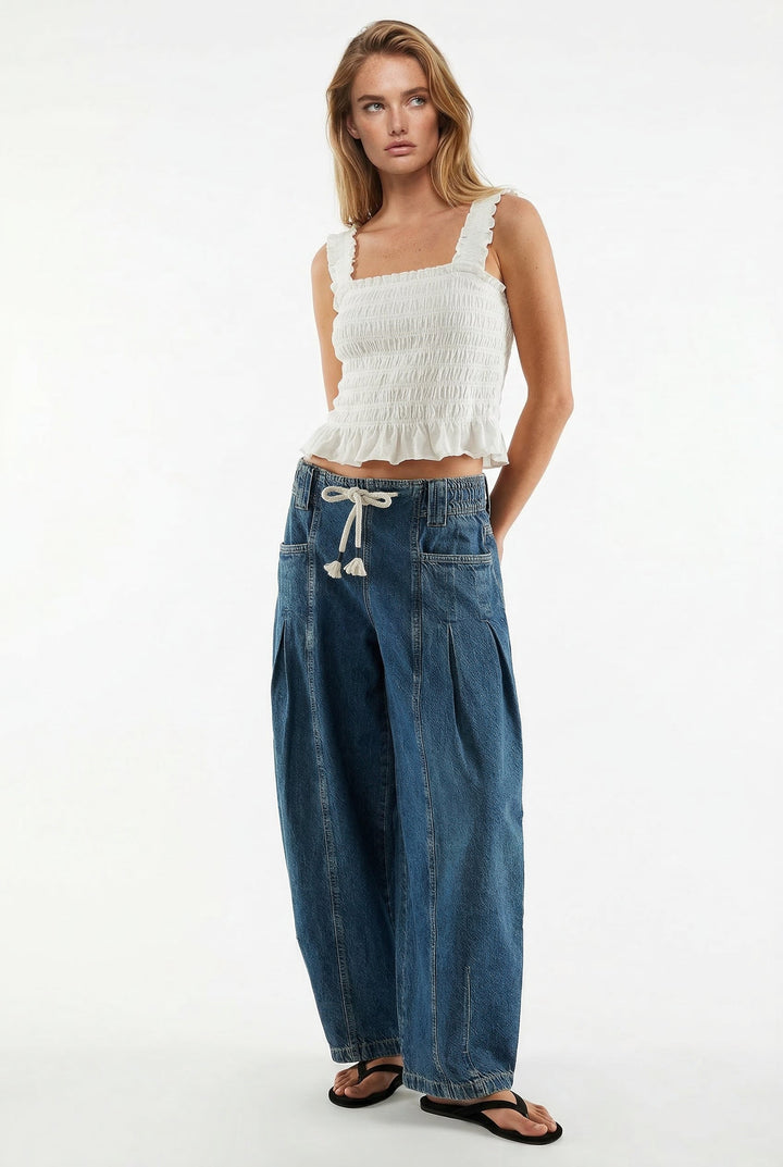 Auren Drawstring Denim Trousers