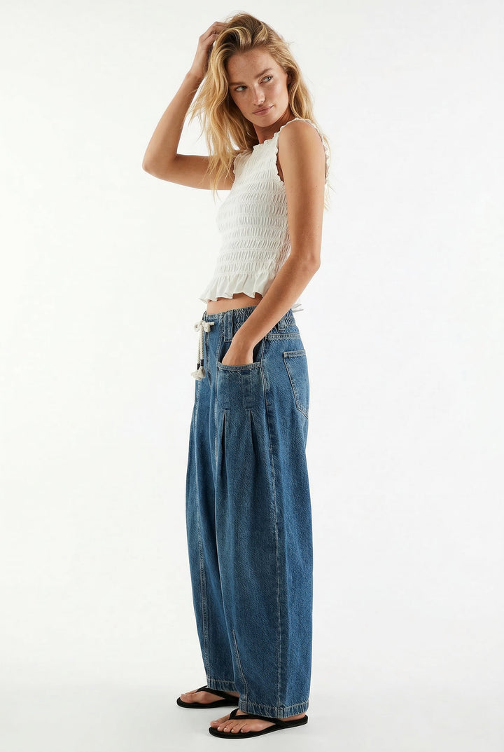 Auren Drawstring Denim Trousers