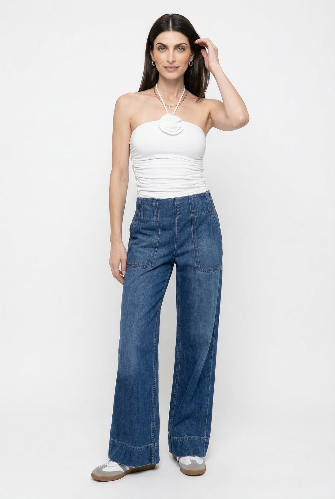 Solène Wide-Leg Denim Jeans
