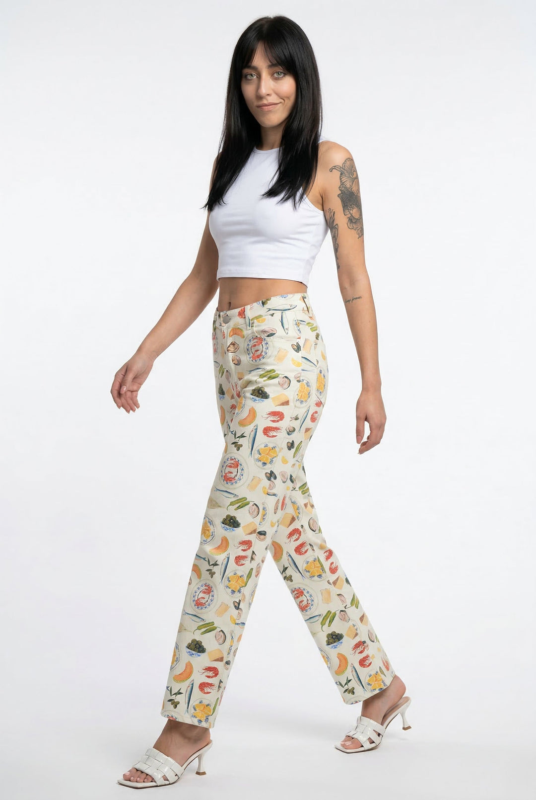 Sorella Market Print Straight-Leg Jeans
