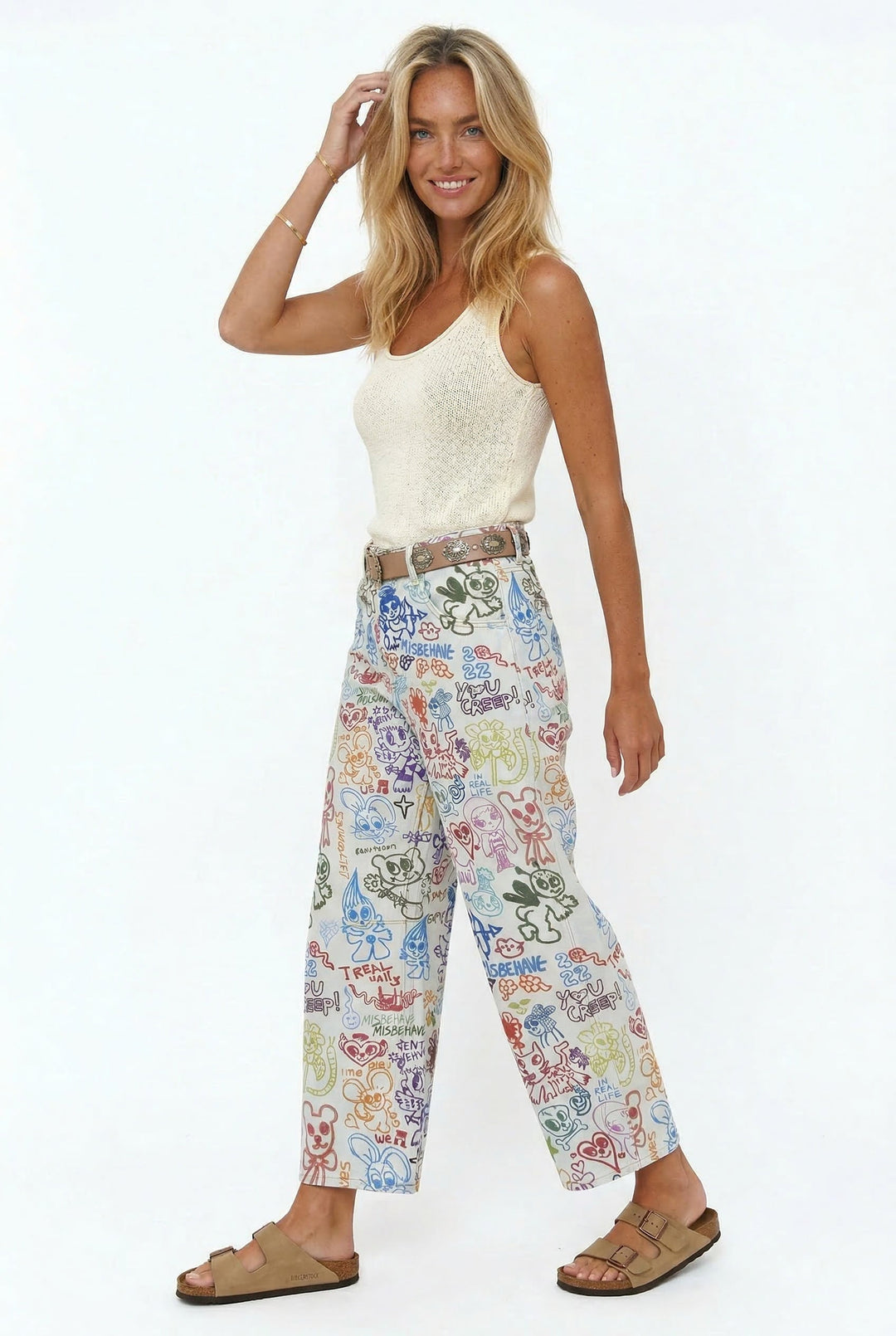 Virelle Tapestry Wide-Leg Jeans