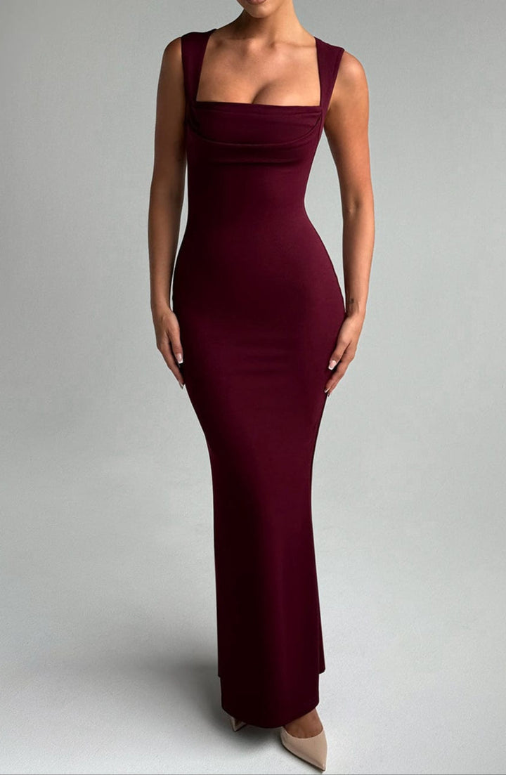 Serena Square Neck Bodycon Maxi Dress