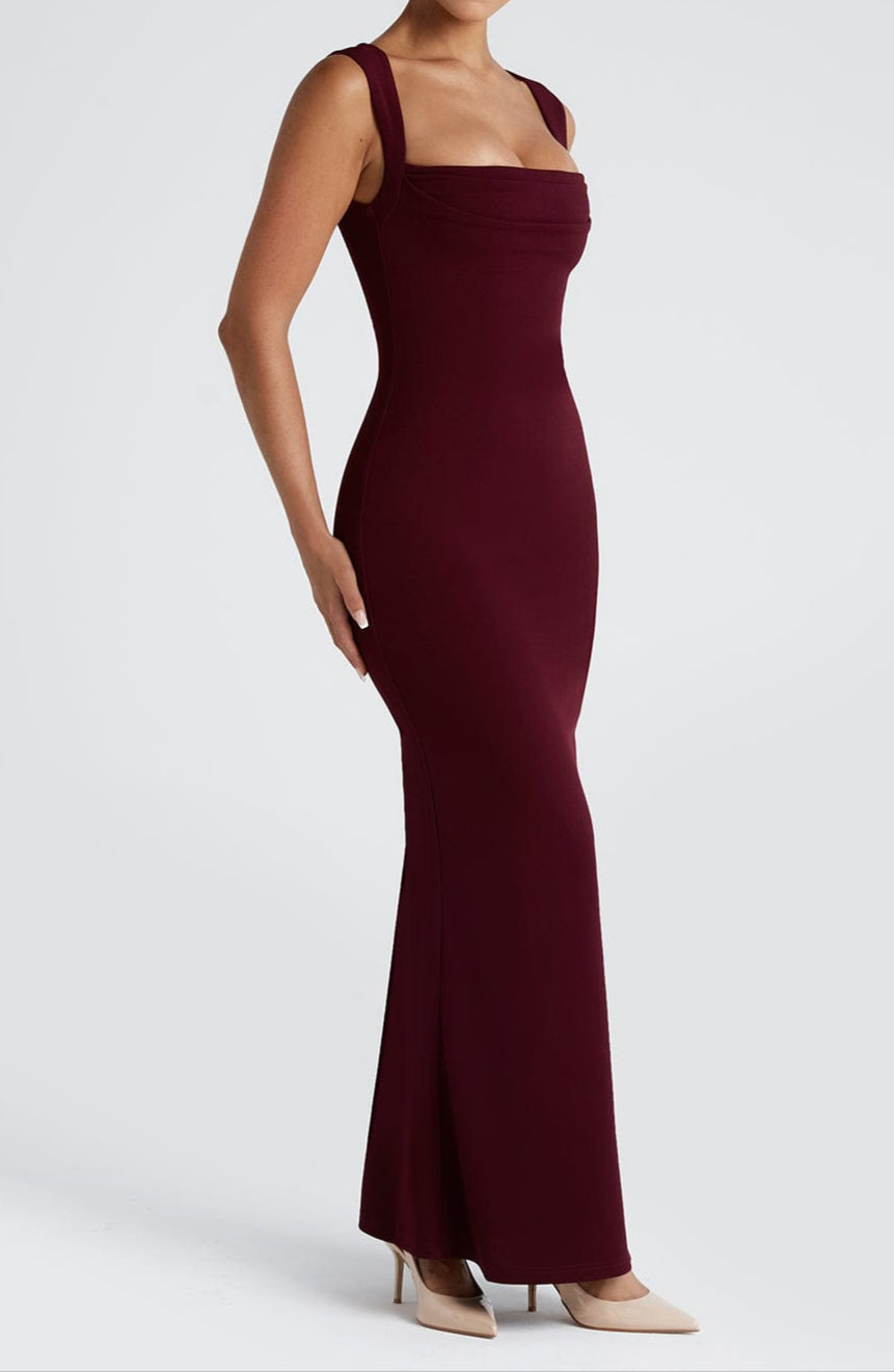 Serena Square Neck Bodycon Maxi Dress