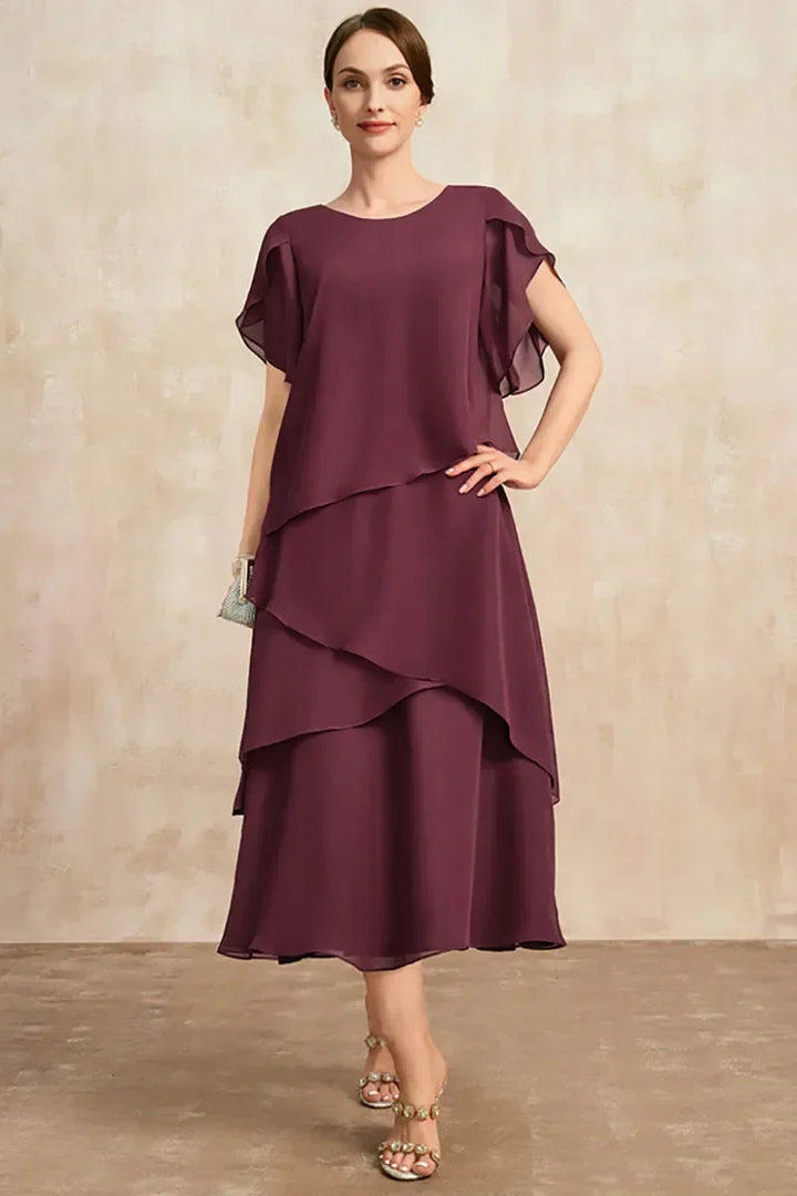 Jean Classic Chiffon Midi Dress