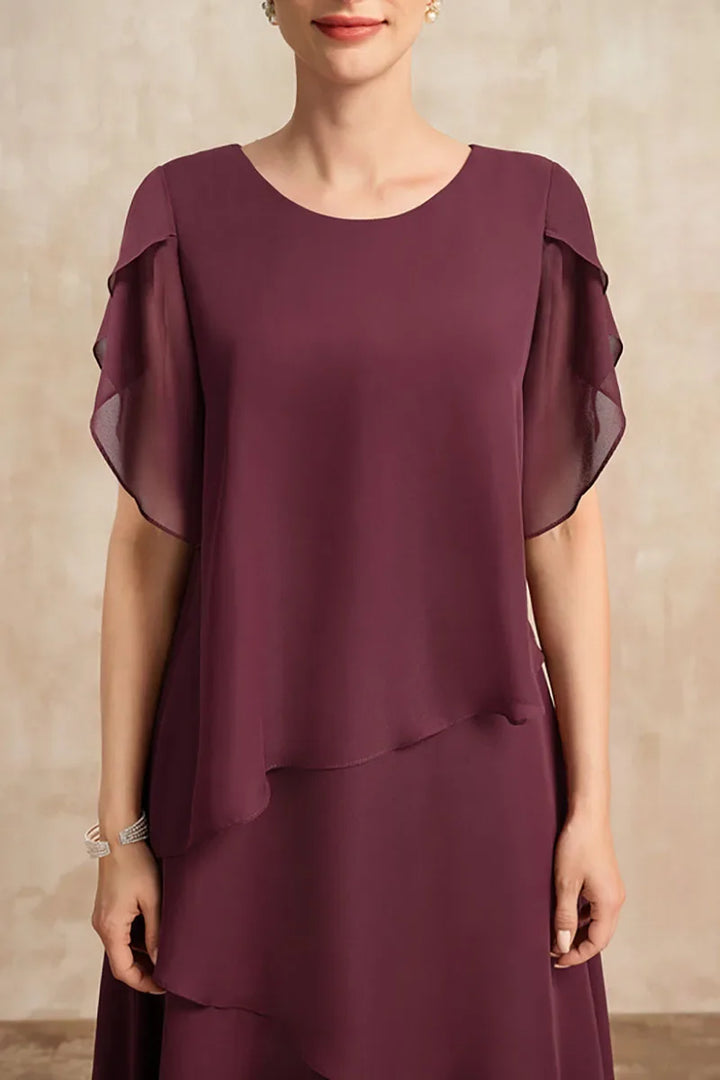 Jean Classic Chiffon Midi Dress