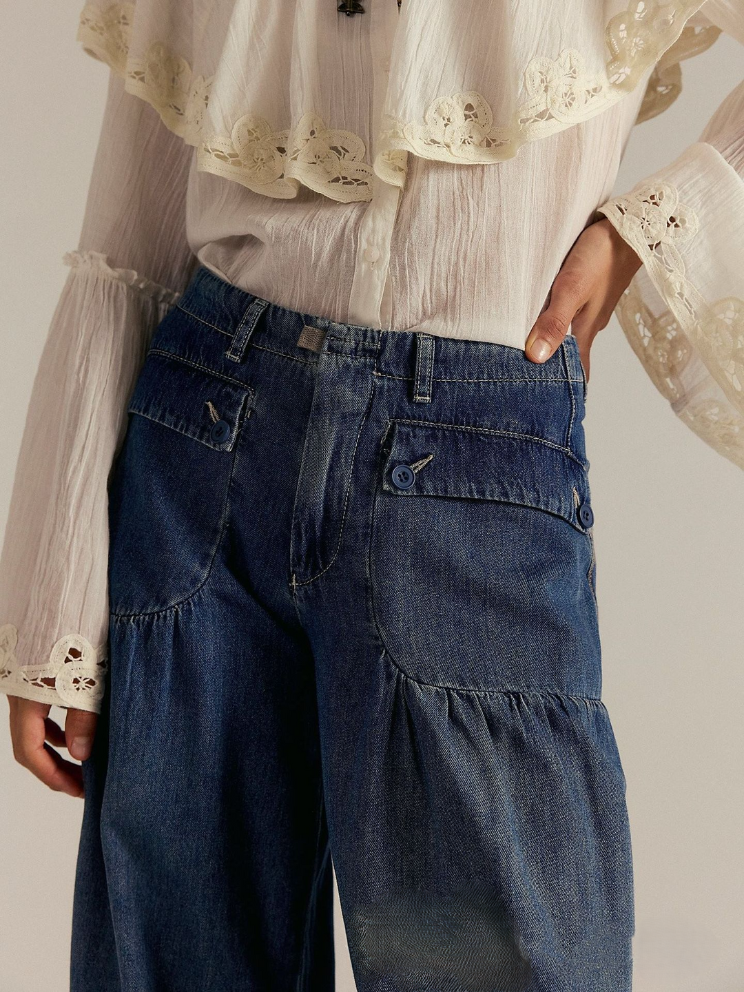 Zélie Wide-Leg Vintage Denim Jeans