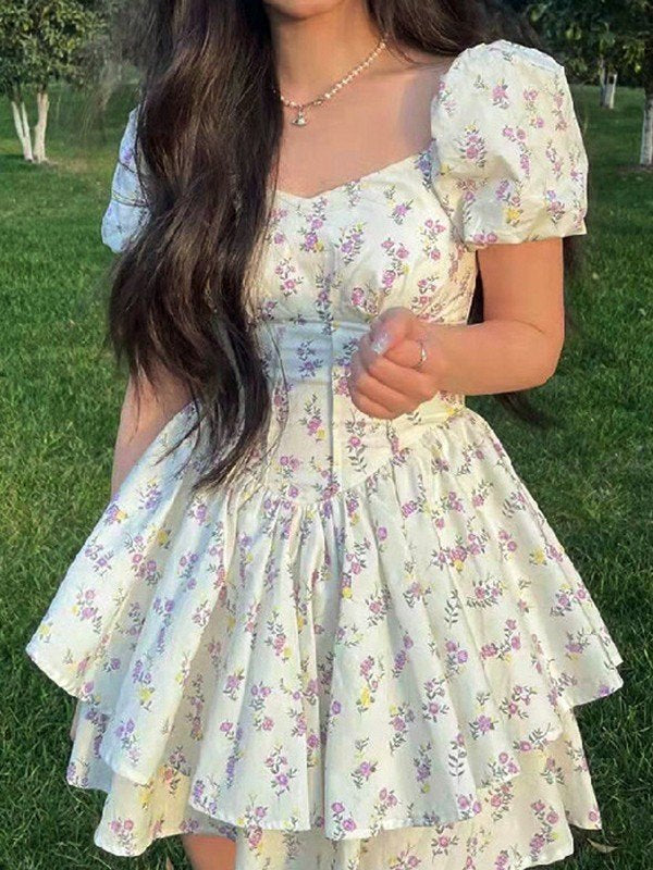 Sienna Floral Tiered Ruffle Mini Dress