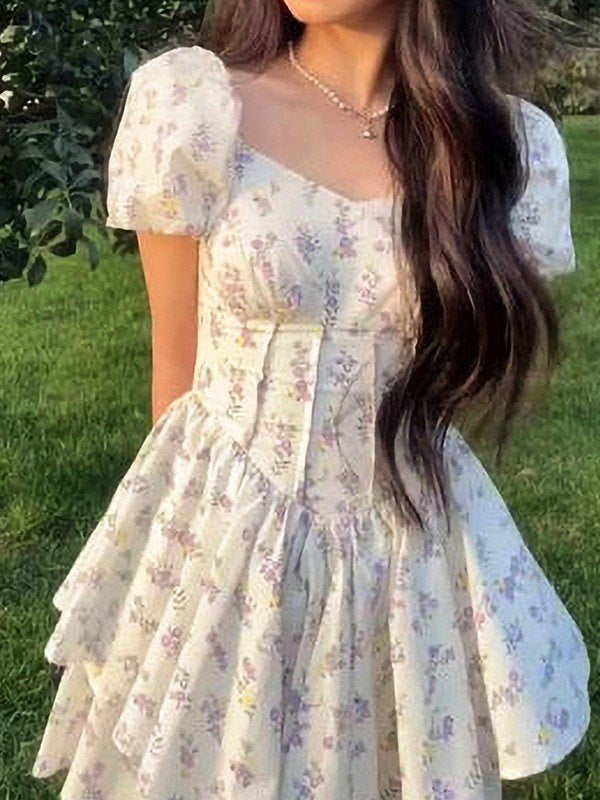 Sienna Floral Tiered Ruffle Mini Dress