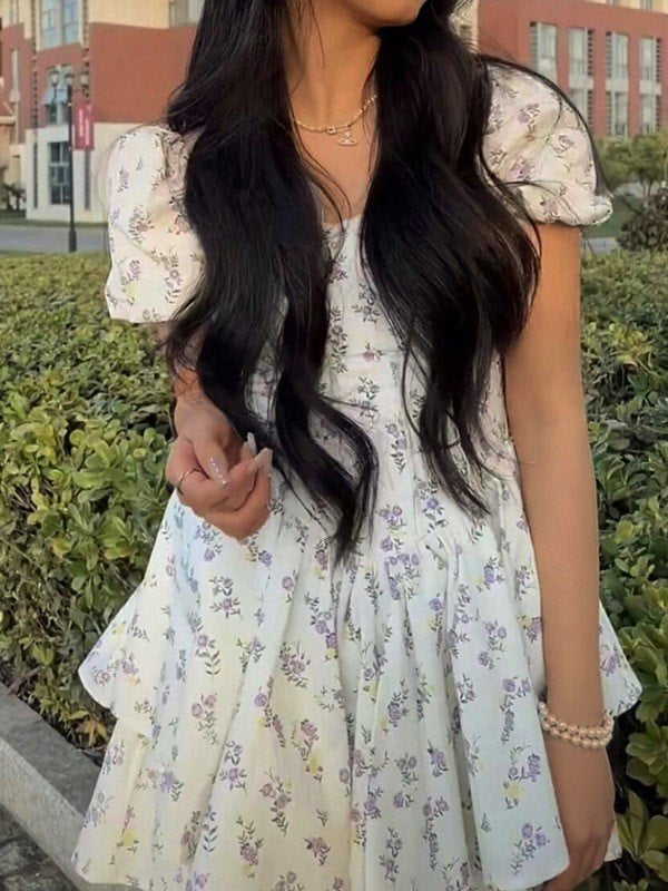 Sienna Floral Tiered Ruffle Mini Dress