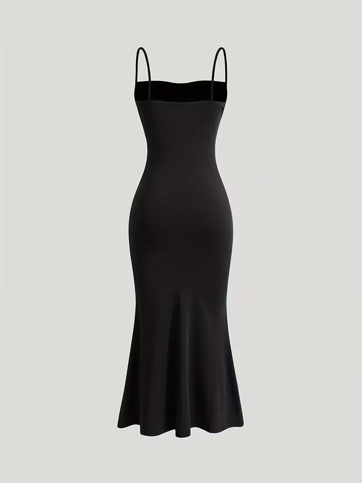 Elara Cowl Neck Ruched Maxi Dress