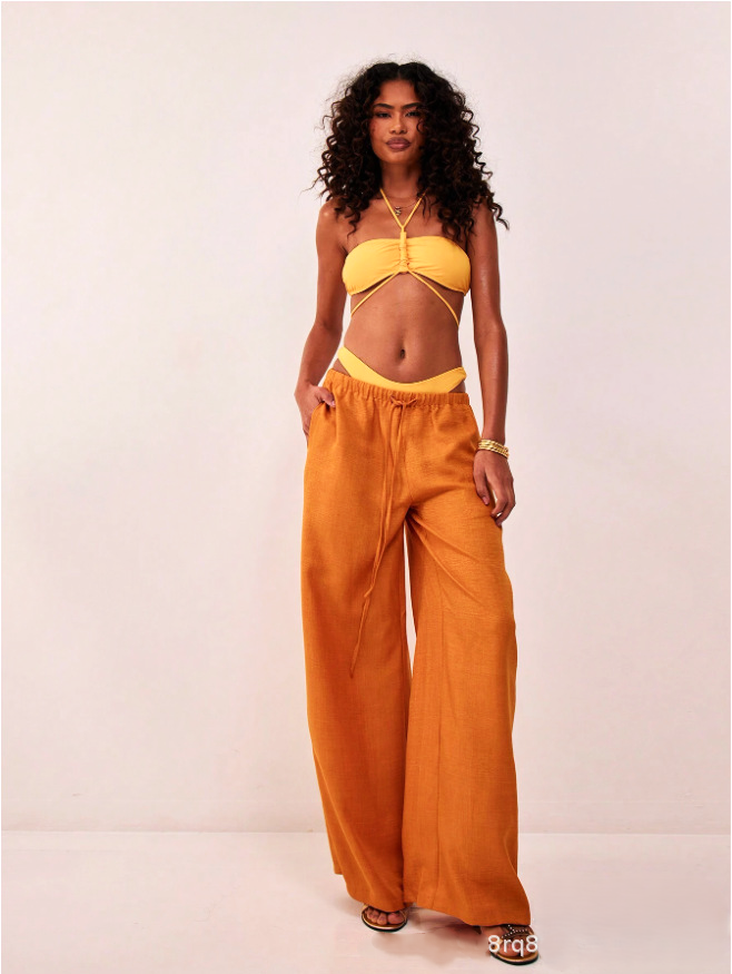 Aveline Linen Drawstring Trousers