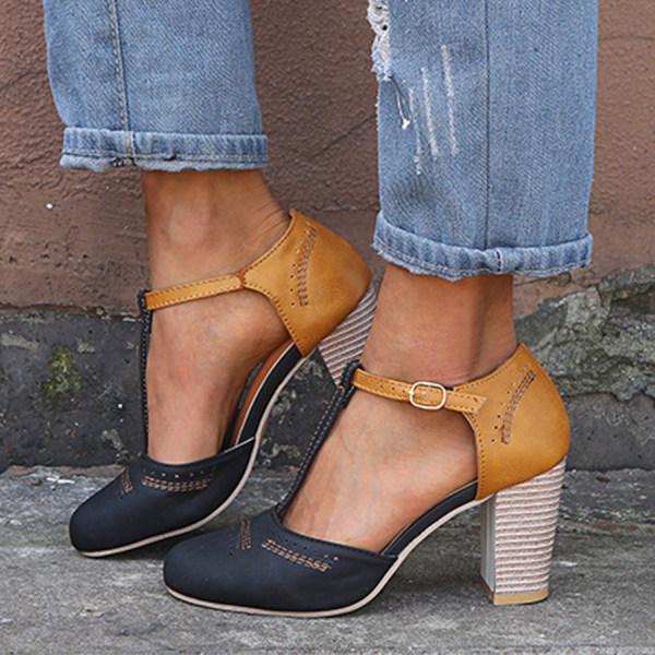 Janet Orthopedic Block Heel Shoes