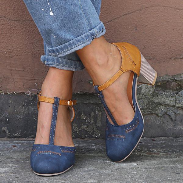 Janet Orthopedic Block Heel Shoes