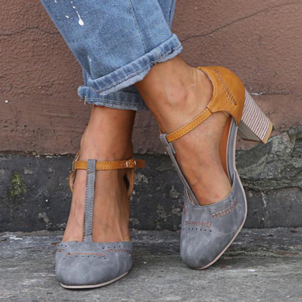 Janet Orthopedic Block Heel Shoes