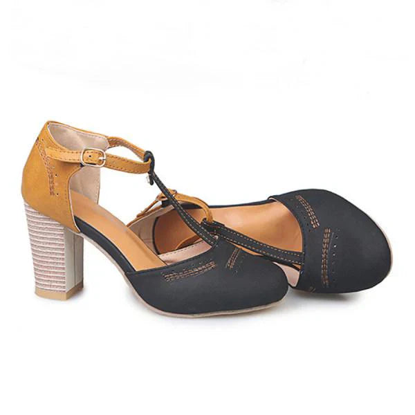Janet Orthopedic Block Heel Shoes