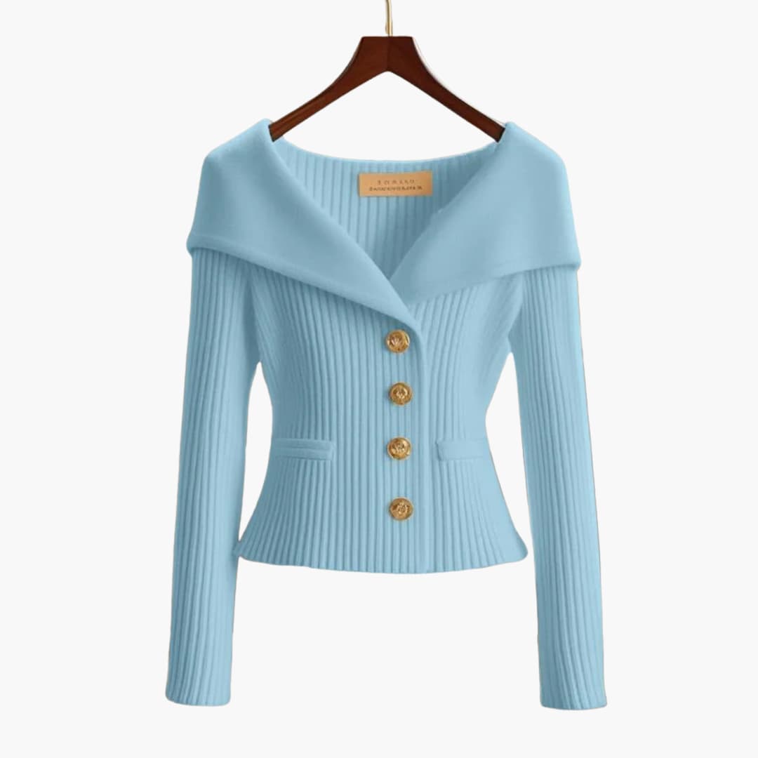 Elodie Ribbed Button Cardigan