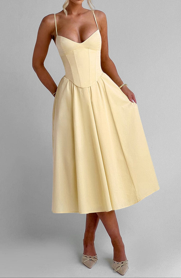 Marielle Sweetheart Corset Midi Dress