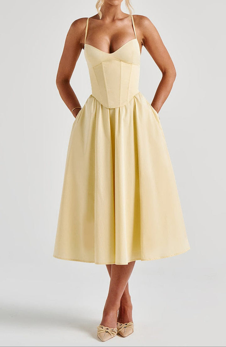 Marielle Sweetheart Corset Midi Dress