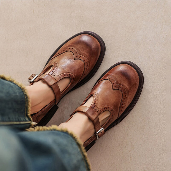 Nina Mary Jane Leather Look Sandals
