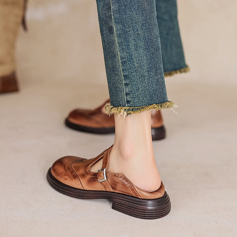 Nina Mary Jane Leather Look Sandals