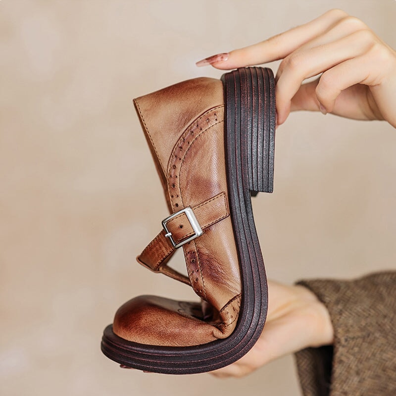 Nina Mary Jane Leather Look Sandals