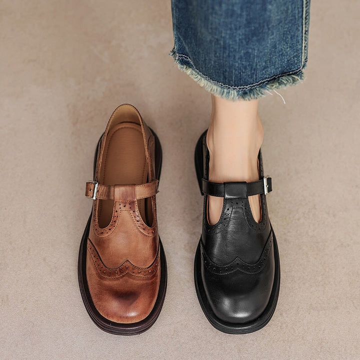 Nina Mary Jane Leather Look Sandals