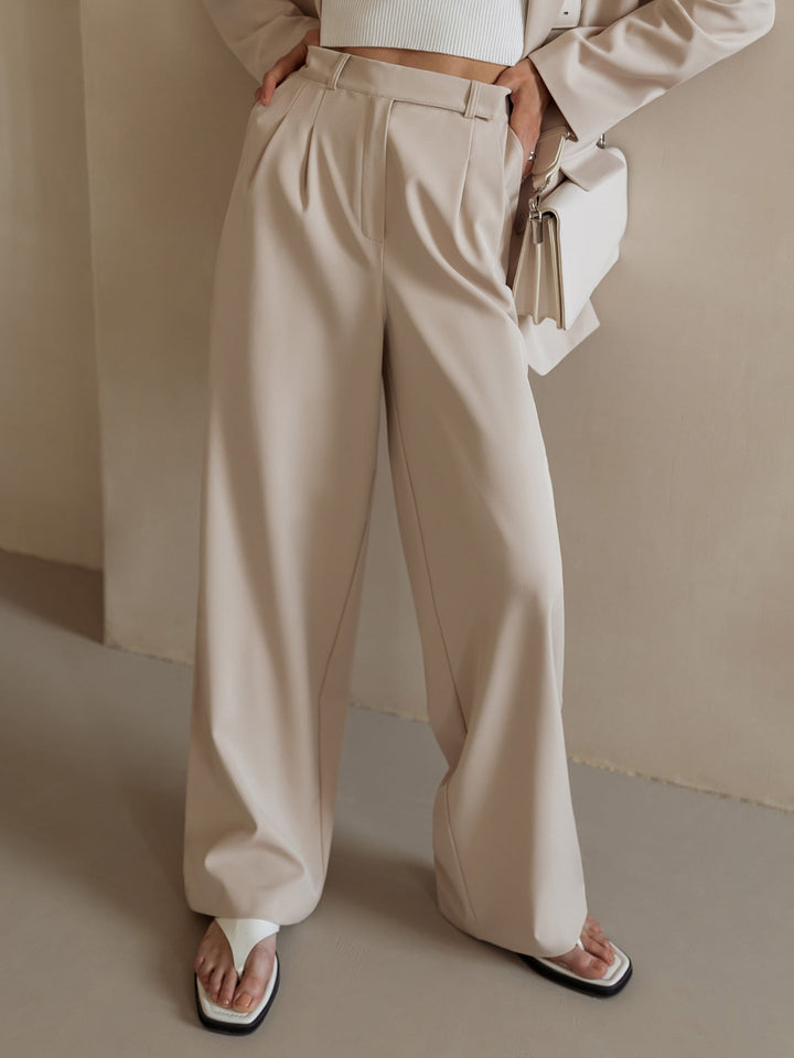 Alessia Tailored Wide-Leg Trousers