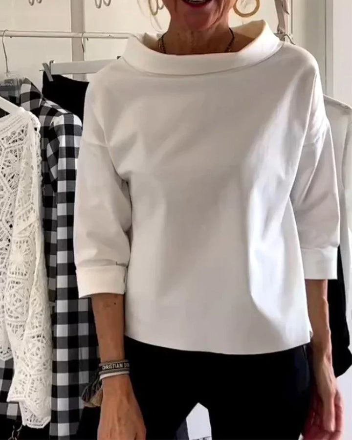 Maya Bateau Neck Casual Top