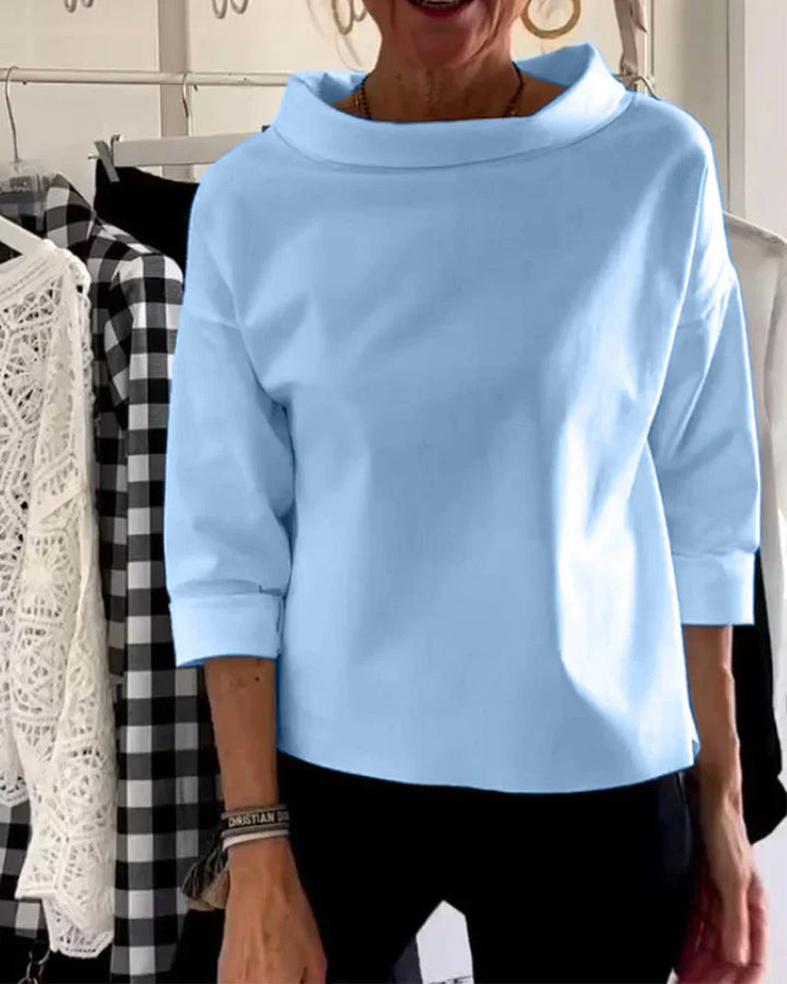 Maya Bateau Neck Casual Top