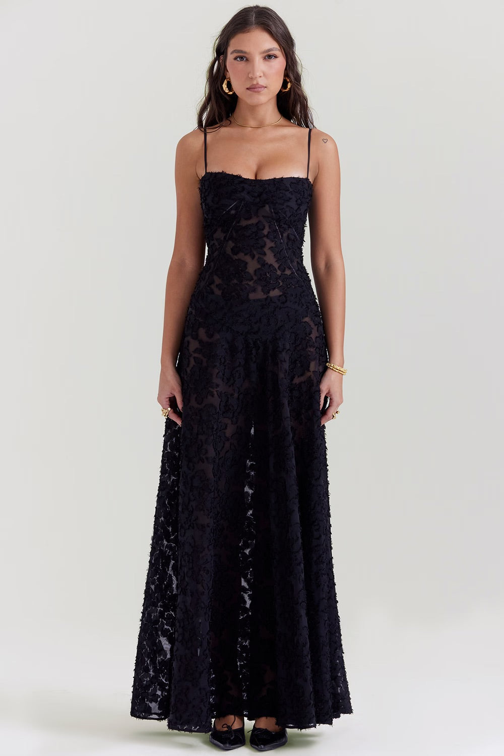 Annalise Floral Corset Maxi Dress