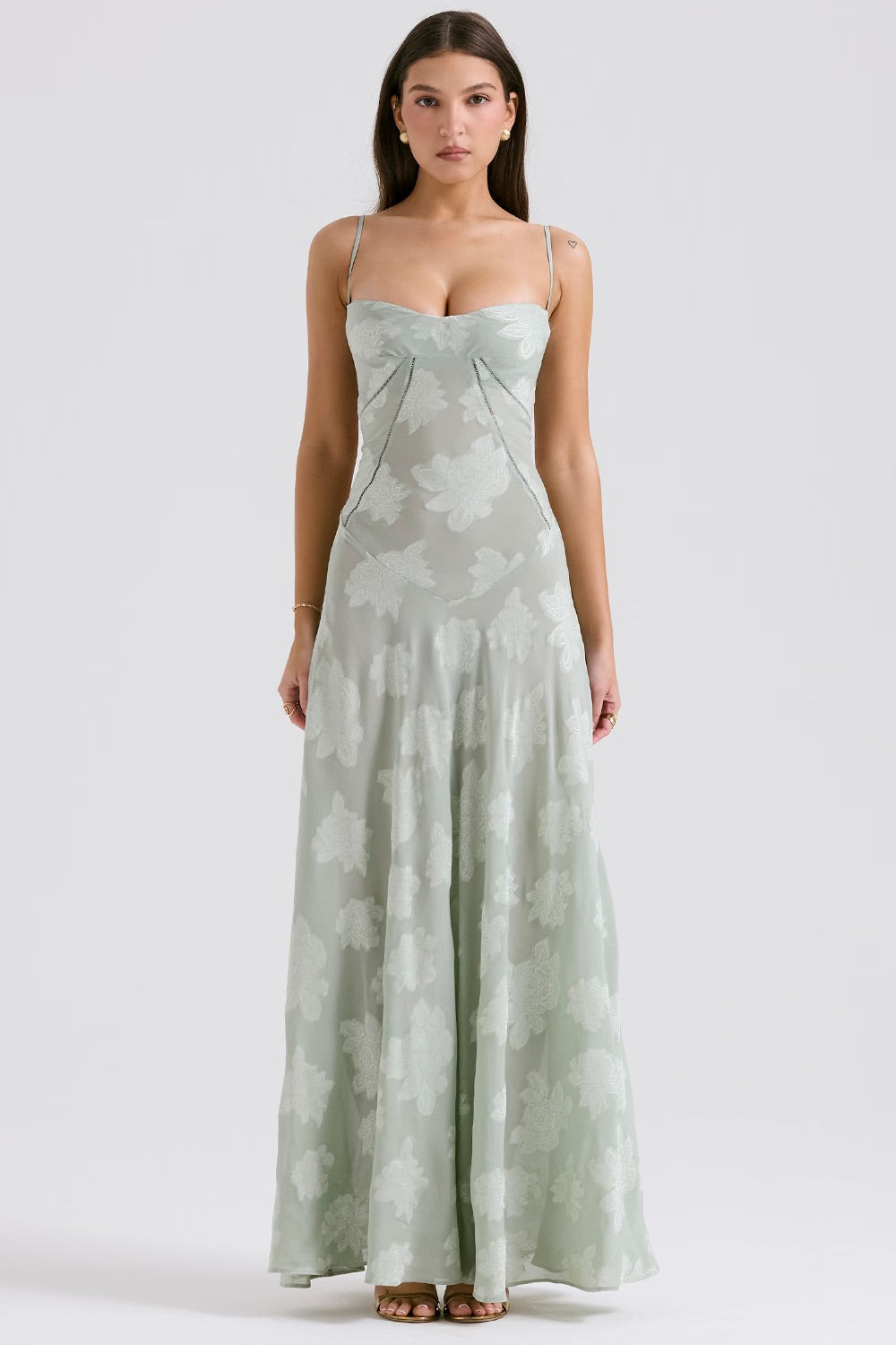 Annalise Floral Corset Maxi Dress