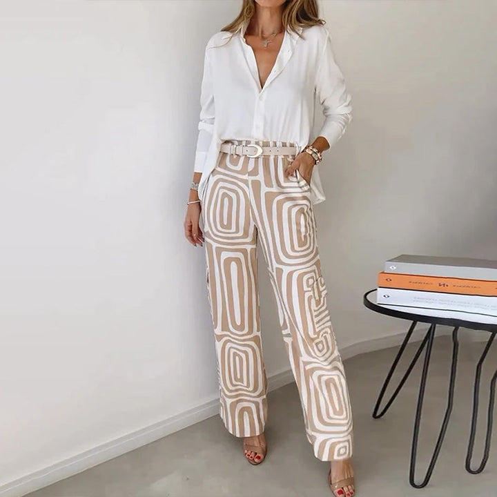 Opal Elegant Shirt and Trouser Set