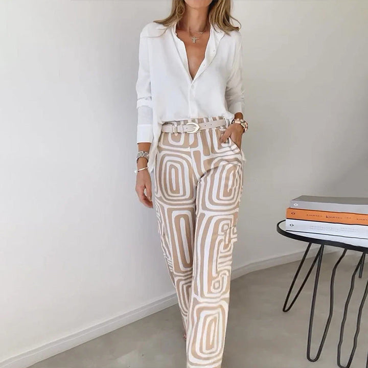 Opal Elegant Shirt and Trouser Set