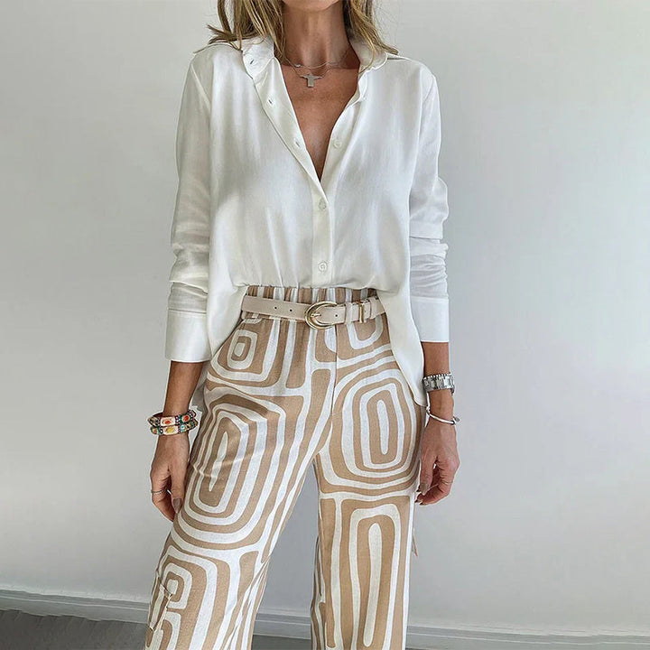 Opal Elegant Shirt and Trouser Set