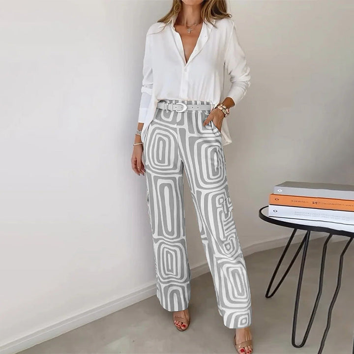 Opal Elegant Shirt and Trouser Set