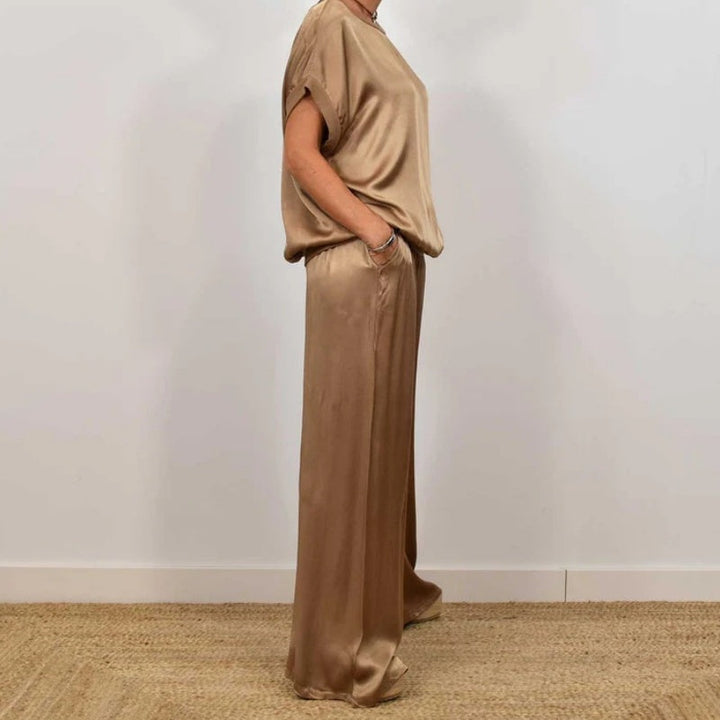 Marla Elegant Wide Leg Two Piece Set