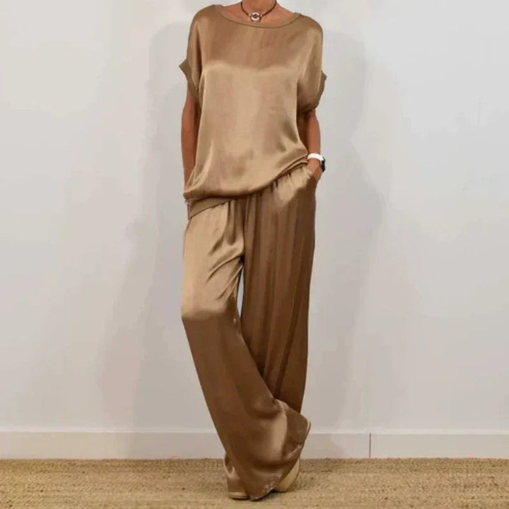 Marla Elegant Wide Leg Two Piece Set