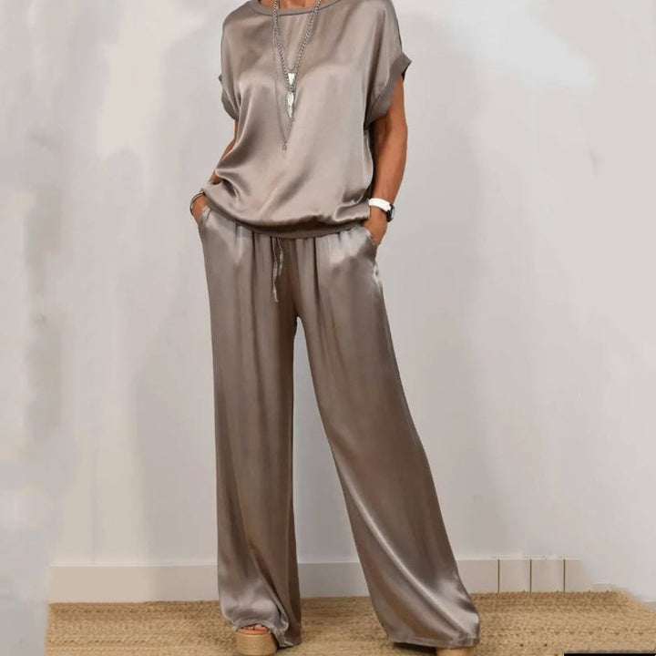 Marla Elegant Wide Leg Two Piece Set