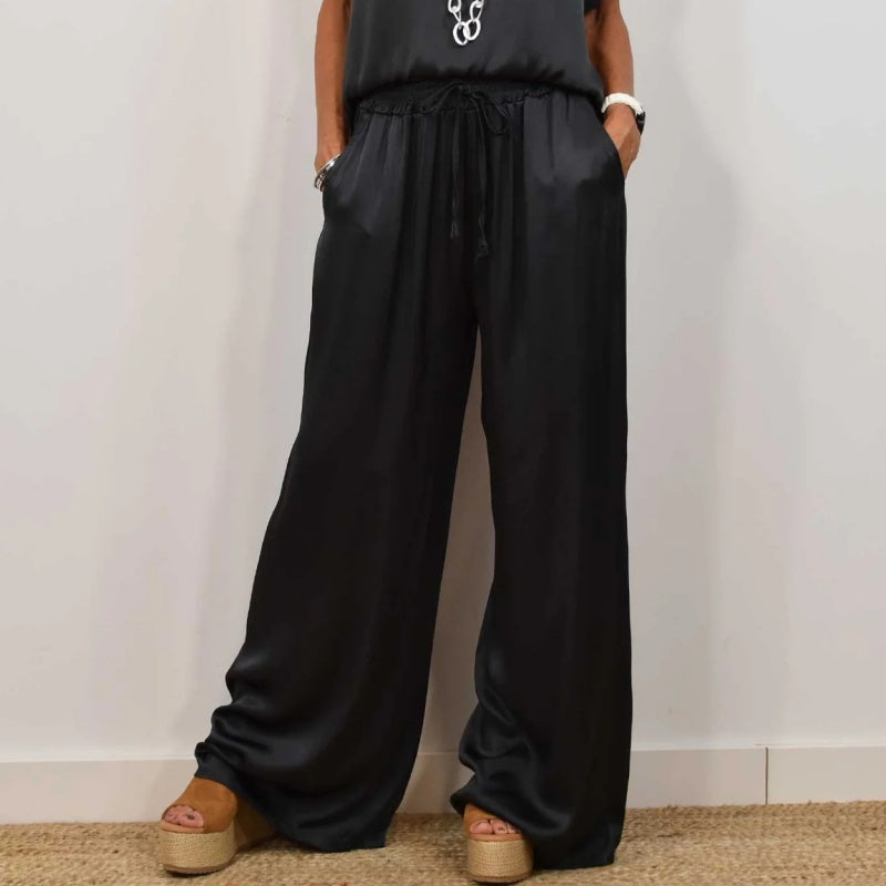Marla Elegant Wide Leg Two Piece Set
