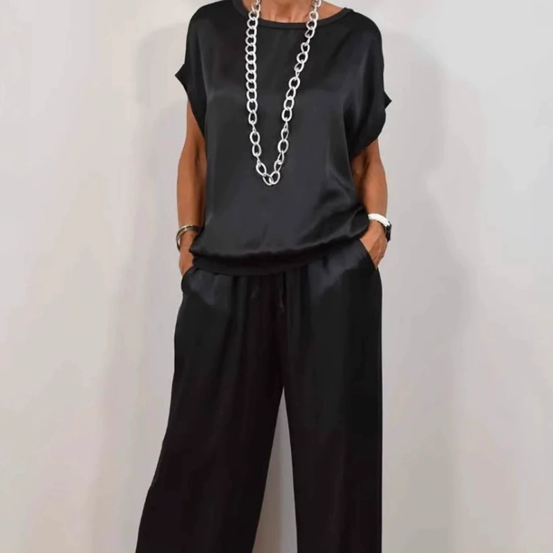 Marla Elegant Wide Leg Two Piece Set
