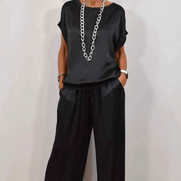 Marla Elegant Wide Leg Two Piece Set
