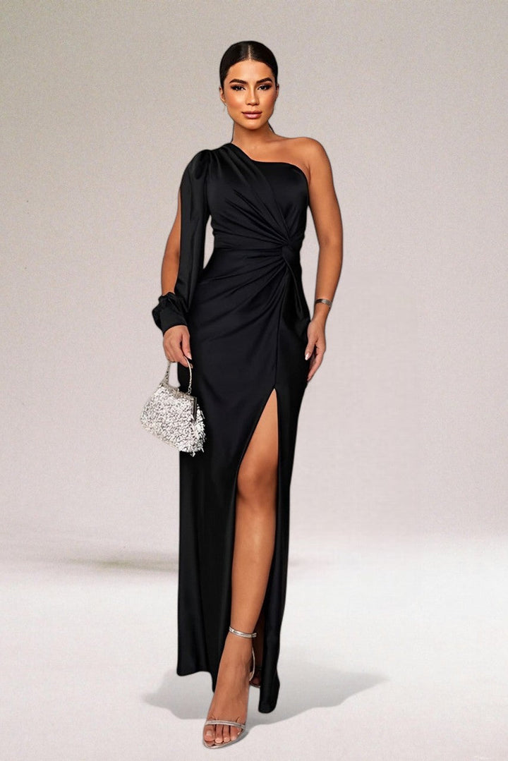 Costanza One-Shoulder Evening Dress